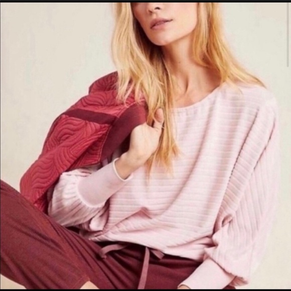 🆕 Anthropologie Velour Crew Neck - Picture 3 of 11